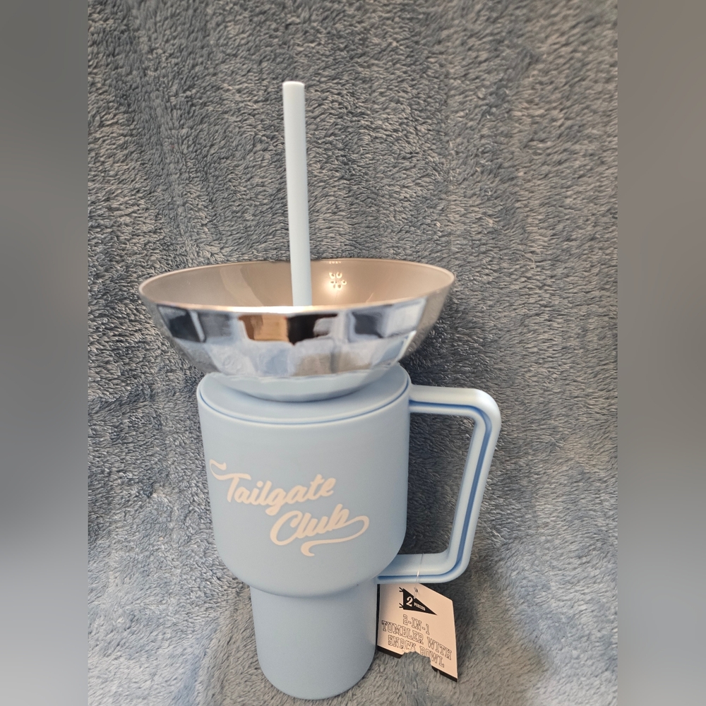 2024 Target Bullseye 2in1 Blue Tumbler w/Snack Bowl 31.55oz